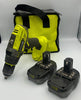 Ryobi Hammer Drill R18PD3, With 2x Batteries & Charger, Comes With Carry Case
