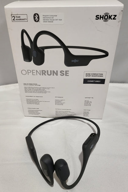 SHOKZ OpenRun SE Wireless Open Ear Bone Conduction Sport Headphones - Comet Grey