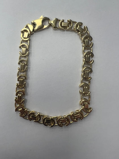 9CT GOLD BRACELET 9.5 inch 30.4 grams  LEIGH STORE.