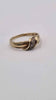9ct Yellow Gold Knot Like Ring With CZ Stones - 1.90 Grams - Size Q