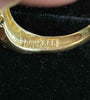 14ct Yellow Gold with Clear Stones - Size P - 3.67G
