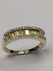 9ct gold yellow diamond ring