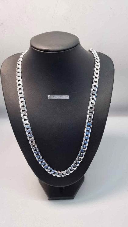 925 Sterling Silver Thick Curb Chain Necklace - 80.20 Grams - 28