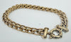 9ct gold double link curb bracelet 8"