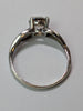 9CT White Gold CZ Ring - Size K 1/2