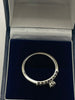 9ct White gold Ring With Clear Stones - Q
