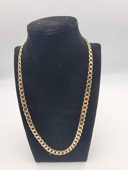 9ct Yellow Gold Thick Curb Chain Necklace - 20