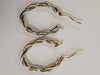9ct Yellow & White Gold Twist Earrings