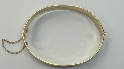9ct yellow gold hinged bracelet