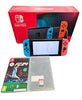 Nintendo Switch Neon Console - Boxed with 2 Games