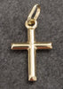 14ct Yellow Gold Small Hollow Cross Pendant