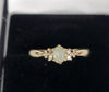 9ct Yellow gold Ring With 0.5ct Diamond Stones - 2.39G - Size P - Hallmarked