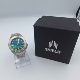 Shield Atlantis Men's Automatic Diver's Watch – 24 Jewels – Seiko NH35A Movement – Stainless Steel