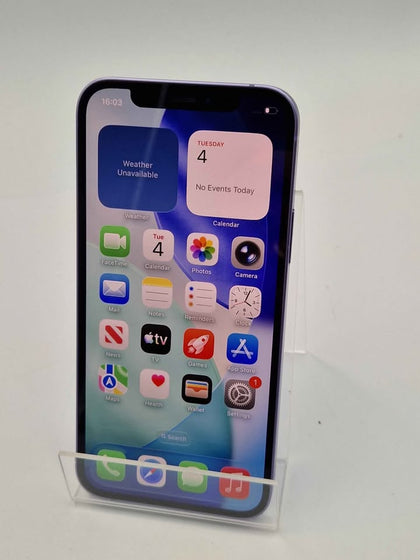 Apple Iphone 12 Mobile Phone - 64GB - Purple - Open Unlocked - Unboxed (97% Batt)