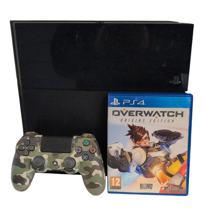 Sony PlayStation 4 Original Black 500GB with Overwatch Origins Game