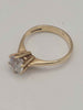 (375 Hallmarked&Tested), 9K 2.5G Gold Ring With Clear Stone, Size L