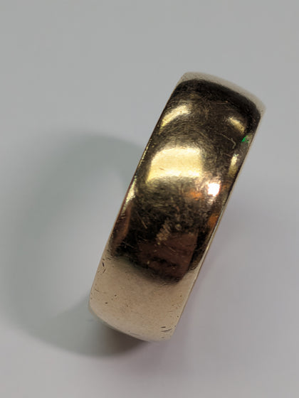 9ct Gold Wedding Band Ring Size S 1/2