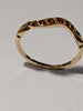 18ct Gold Ring With Red Stones Size O