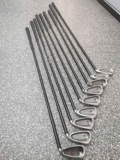 Wilson Deep Red Irons, 3-PW And SW Regular Flex, Graphite Fat Shafts