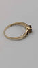 9ct Yellow Gold Oval Red Stone Accent Cocktail Ring - 2.74 Grams - Size P