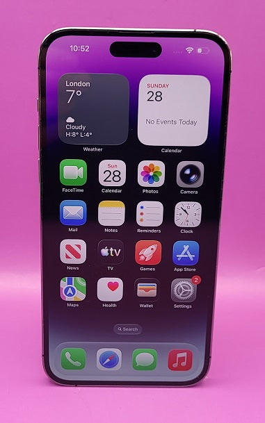 Apple iPhone 14 Pro Max - 128GB - Deep Purple - Unlocked - 86% Battery Health