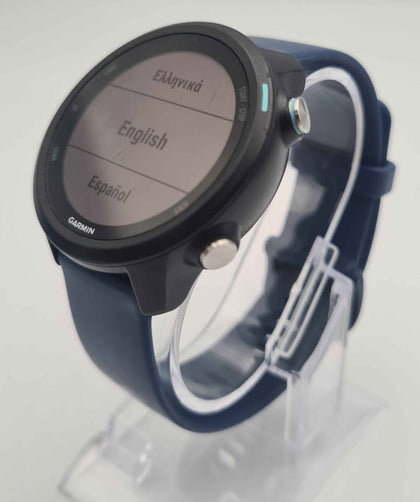 **DEAL** Garmin Forerunner 245 Music + GPS Running Watch, Black, Boxed With Charger & Blue Rubber Strap