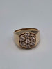 **20% OFF** 14ct Yellow Gold Mens Vintage CZ Cluster Ring - 8.95 Grams - Size R