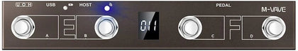 For M-VAVE Chocolate Plus for MIDI Footswitch Controller Rechargeable 4-Button Pedal With USB Connection For Digital Music Control And Page (Brown)