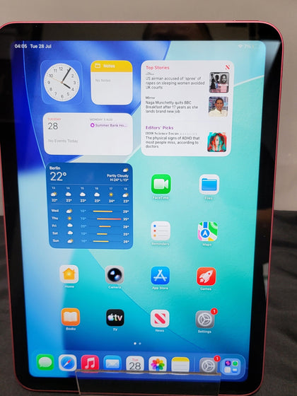 Apple iPad A16 (A3354) - Pink, 128GB,  Wi-Fi,  96% Battery Health - Unboxed