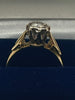 18ct Gold Ring With Clear Stone - K