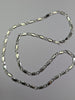 18ct White Gold Curb Block Chain