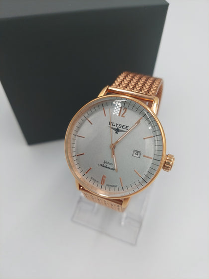 Elysee Sithon 13282M Made in Germany Men’s Automatic Dress Watch Rose Gold  *GREAT CONDITION*