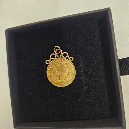 1892 Gold Half Sovereign Queen Victoria Jubilee Head Shield Back