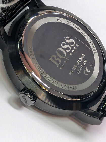 Hugo boss watch black with metal strap boxed