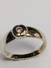 9ct white & yellow gold coffee bean diamond ring