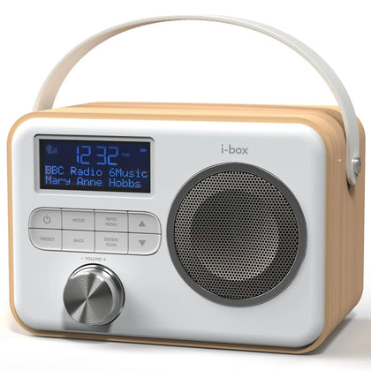 I-BOX DAB/DAB+/FM Radio with Bluetooth, Mains and Battery Portable