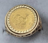 1/10 oz Krugerrand Gold Coin Ring 1987
