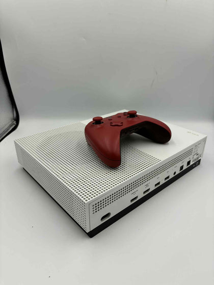Xbox One S Console, 1TB, White, With Red Pad, Unboxed