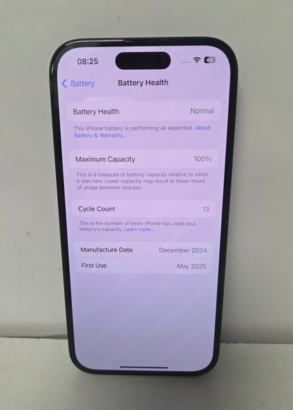 Apple iPhone 15 128GB Black - Unlocked *100% Battery Health* *Cycle Count 13*