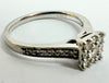 Platinum Diamond Cluster Ring Size K 1/2
