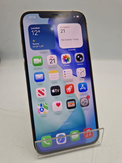 Apple iPhone 12 Pro Max 128GB Gold smartphone unboxed unlocked (73% batt health)