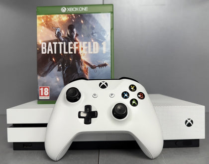Microsoft Xbox One S White 1TB Console Bundle ( + Battlefield 1 ) ** Unboxed **