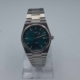 Tissot PRX Quartz Green Dial Steel Unisex Watch - With Date - Steel Bracelet - Unboxed
