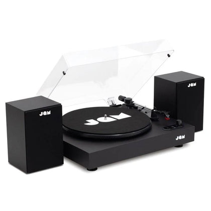 Jam Sound System Black Turntable & Speakers