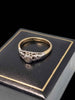 18ct White & Yellow Gold Ladies Ring With Small Diamond Stone - Size O - 3.08 Grams