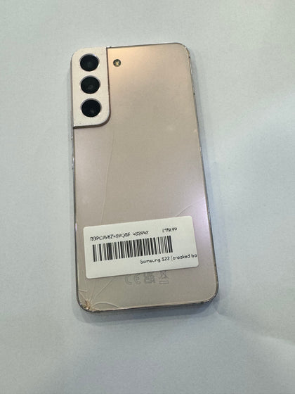 Samsung Galaxy S22 - 128gb (faulty) - unlocked - cracked back - screen issue