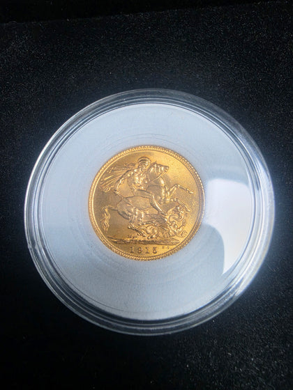 22ct Gold Sovereign 1915 8G