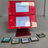 Nintendo DSi Console, Red + 5 Unboxed DS Games