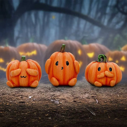 Three Wise Pumpkins See No, Hear No, Speak No
