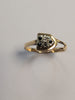 9ct Gold Black Stone & Diamond Ring Size M
